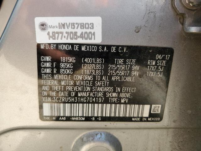 3CZRU5H31HG704197 - 2017 HONDA HR-V LX SILVER photo 14