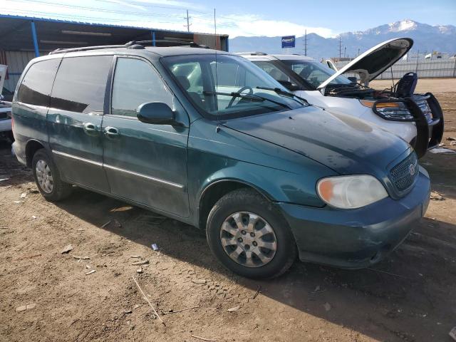 KNDUP132156723764 - 2005 KIA SEDONA EX GREEN photo 4