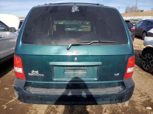 KNDUP132156723764 - 2005 KIA SEDONA EX GREEN photo 6