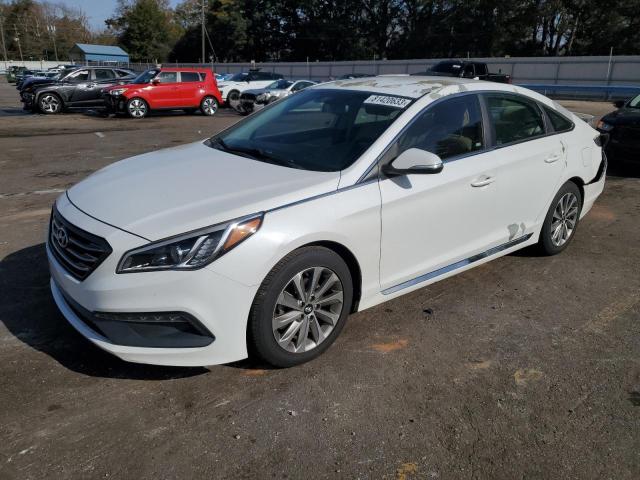 5NPE34AF0FH131271 - 2015 HYUNDAI SONATA SPORT WHITE photo 1