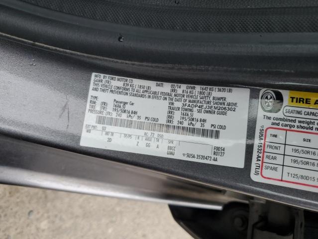 3FADP4EJ3EM206302 - 2014 FORD FIESTA SE Сұр фото 14