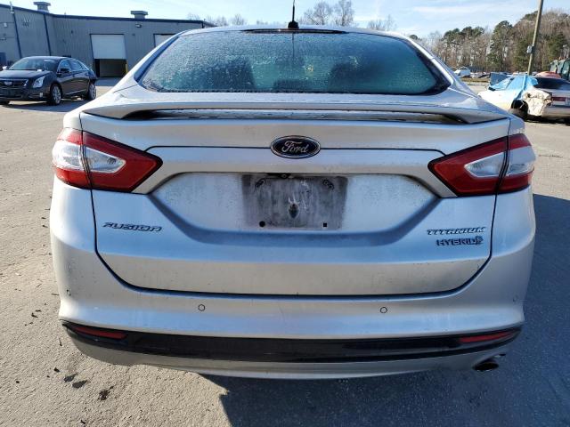 3FA6P0RU8ER167473 - 2014 FORD FUSION TITANIUM HEV SILVER photo 6