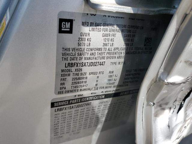 LRBFX1SA7JD027447 - 2018 BUICK ENVISION ESSENCE Արծաթագույն լուսանկար 13