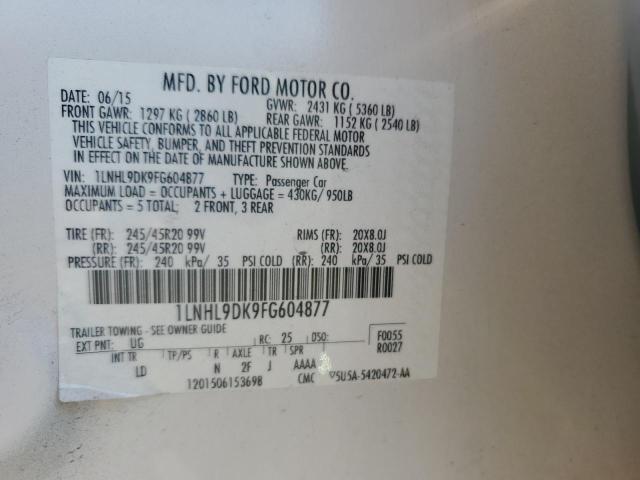 1LNHL9DK9FG604877 - 2015 LINCOLN MKS 白色 照片 13