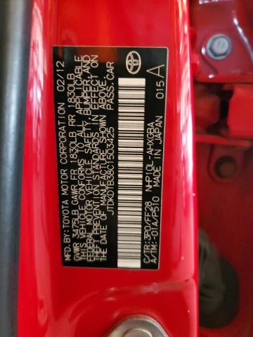 JTDKDTB38C1503425 - 2012 TOYOTA PRIUS C 红色 照片 13