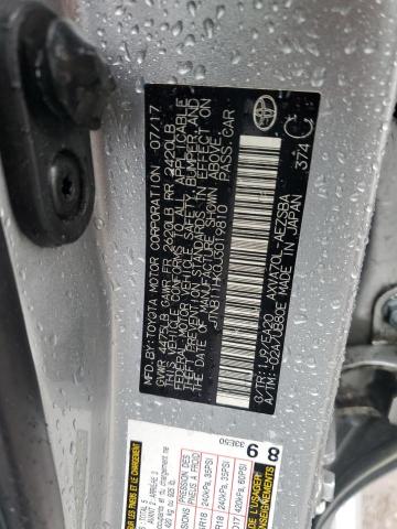 JTNB11HK0J3019810 - 2018 TOYOTA CAMRY L 银色 照片 12