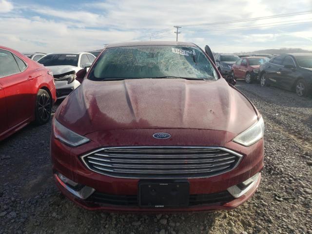 3FA6P0K94HR124565 - 2017 FORD FUSION TITANIUM MAROON photo 5