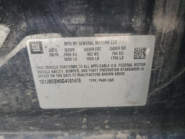 1G1JB5SH5G4101450 - 2016 CHEVROLET SONIC LS CHARCOAL photo 12