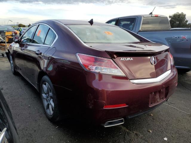 19UUA8F59CA031716 - 2012 ACURA TL BURGUNDY photo 2