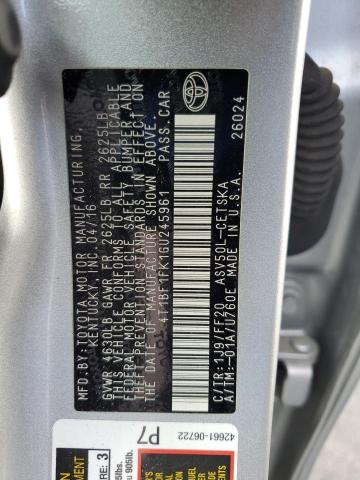 4T1BF1FK1GU245961 - 2016 TOYOTA CAMRY LE Gümüş foto 12