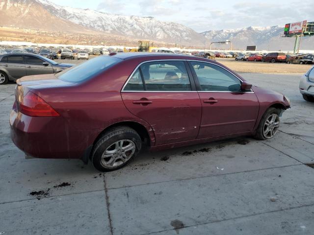 1HGCM56876A009066 - 2006 HONDA ACCORD EX BURGUNDY photo 3