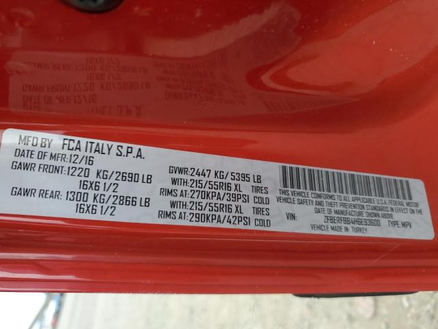 ZFBERFBB4H6E93600 - 2017 RAM PROMASTER SLT Қызыл фото 14