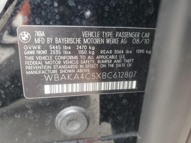 WBAKA4C5XBC612807 - 2011 BMW 740 I Qara foto 12