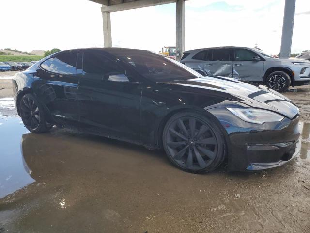 5YJSA1E50MF441005 - 2021 TESLA MODEL S Czarny zdjęcie 4