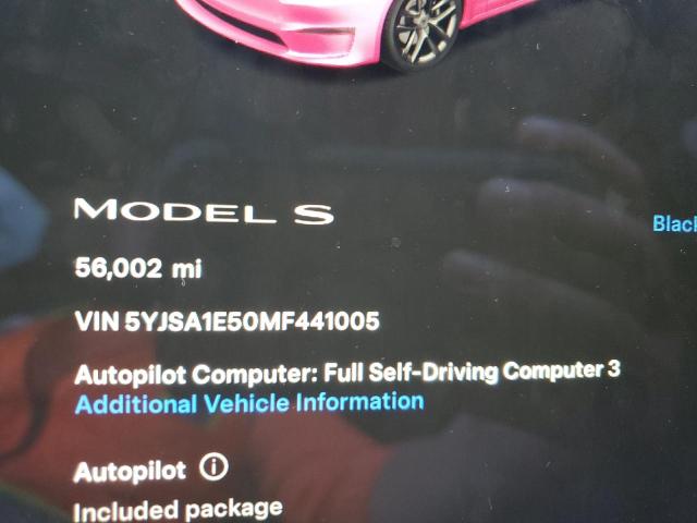 5YJSA1E50MF441005 - 2021 TESLA MODEL S Czarny zdjęcie 9
