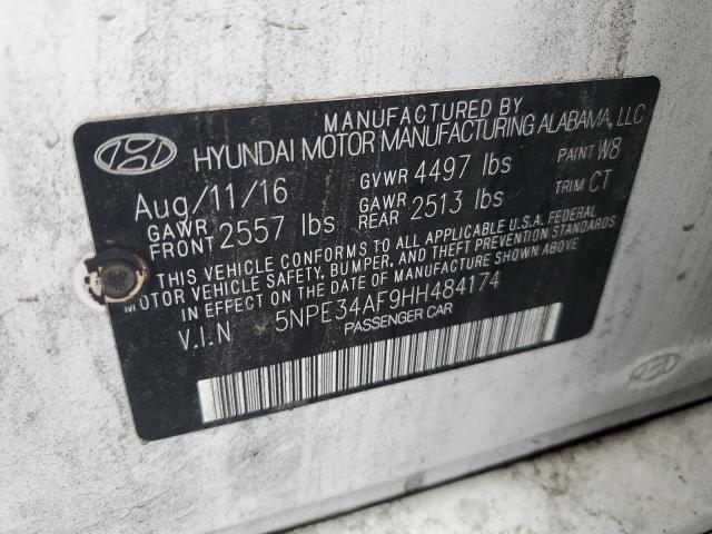 5NPE34AF9HH484174 - 2017 HYUNDAI SONATA SPORT WHITE photo 12