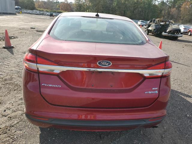 3FA6P0LU7JR208727 - 2018 FORD FUSION SE HYBRID BURGUNDY photo 6