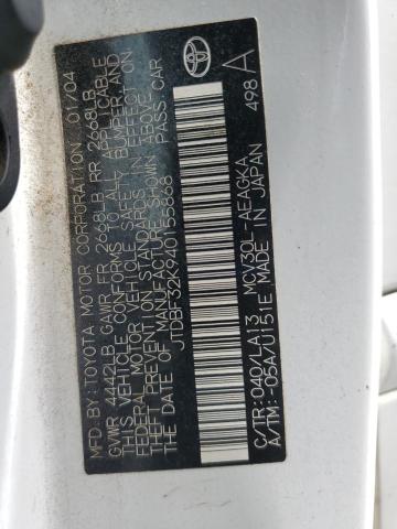 JTDBF32K940155868 - 2004 TOYOTA CAMRY LE Ağ foto 12