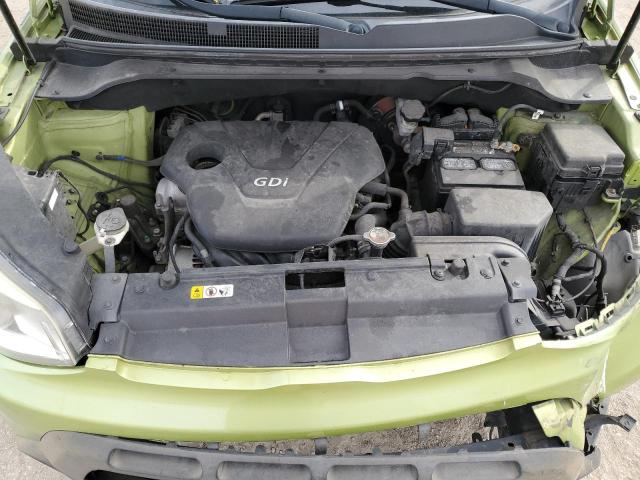 KNDJN2A26F7811092 - 2015 KIA SOUL GREEN photo 11