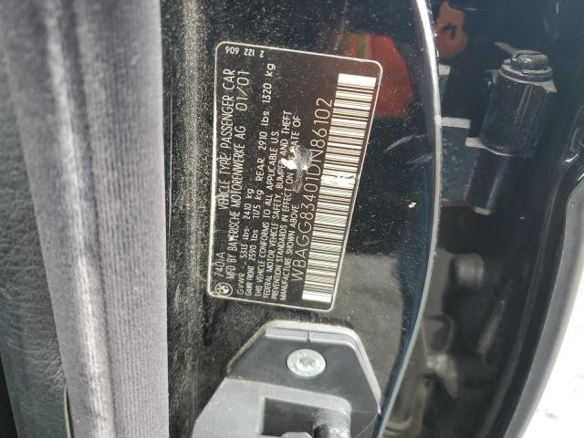 WBAGG83401DN86102 - 2001 BMW 740 I AUTOMATIC BLACK photo 12