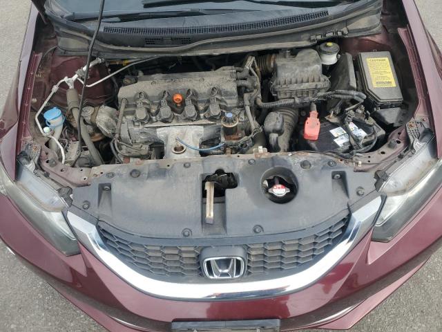 19XFB2F51FE265352 - 2015 HONDA CIVIC LX MAROON photo 11