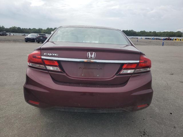 19XFB2F51FE265352 - 2015 HONDA CIVIC LX MAROON photo 6