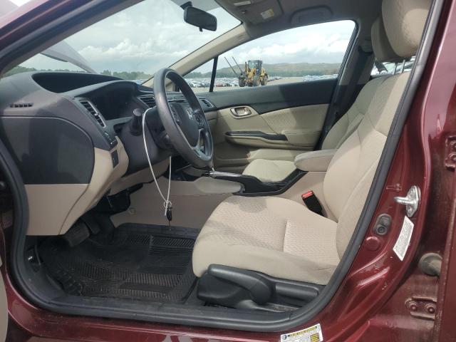 19XFB2F51FE265352 - 2015 HONDA CIVIC LX MAROON photo 7