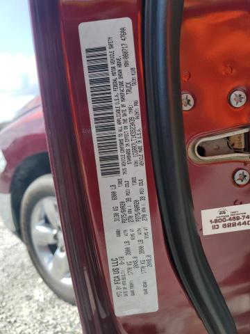 1C6RR7LT1KS523439 - 2019 RAM 1500 CLASSIC SLT Красный фото 12