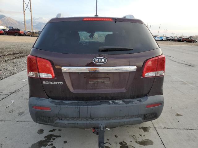 5XYKT3A11BG095383 - 2011 KIA SORENTO BASE BURGUNDY photo 6