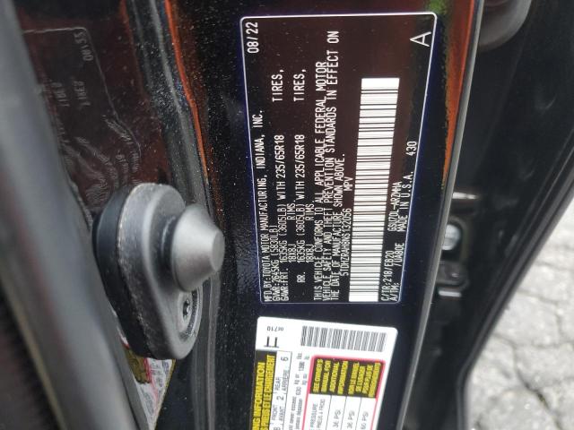 5TDHZRAH8NS132056 - 2022 TOYOTA HIGHLANDER XLE BLACK photo 12