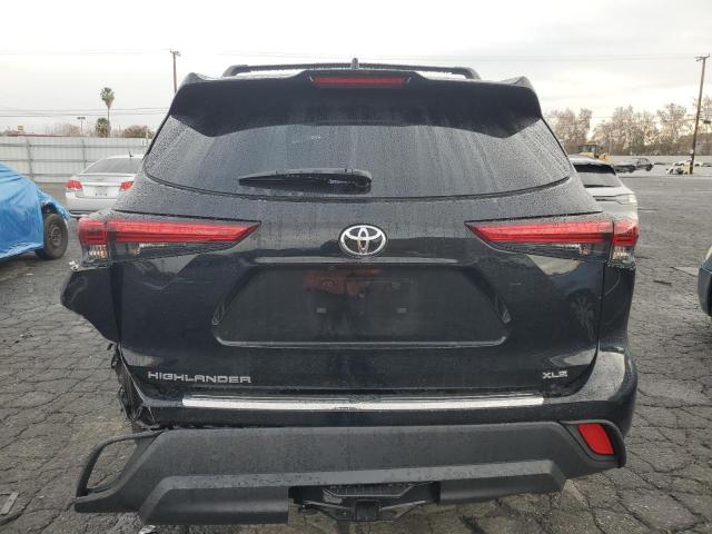 5TDHZRAH8NS132056 - 2022 TOYOTA HIGHLANDER XLE BLACK photo 6