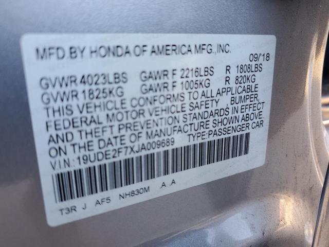 19UDE2F7XJA009689 - 2018 ACURA ILX PREMIUM SILVER photo 13