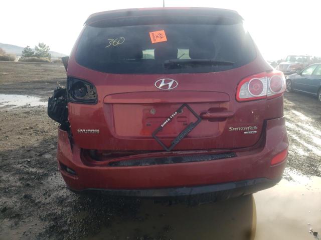 5XYZHDAG6BG067072 - 2011 HYUNDAI SANTA FE SE RED photo 6