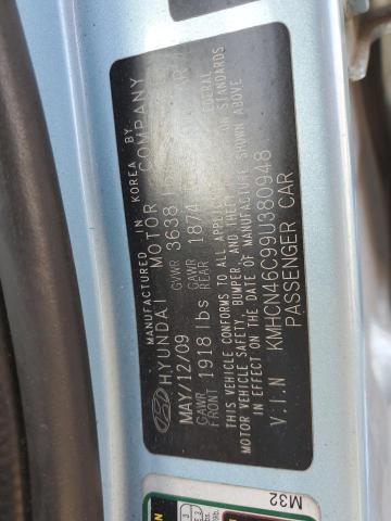 KMHCN46C99U380948 - 2009 HYUNDAI ACCENT GLS BLUE photo 12