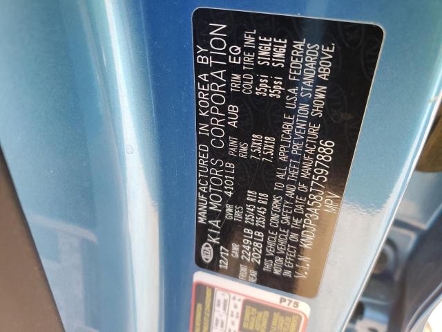 KNDJP3A58J7597886 - 2018 KIA SOUL + BLUE photo 14