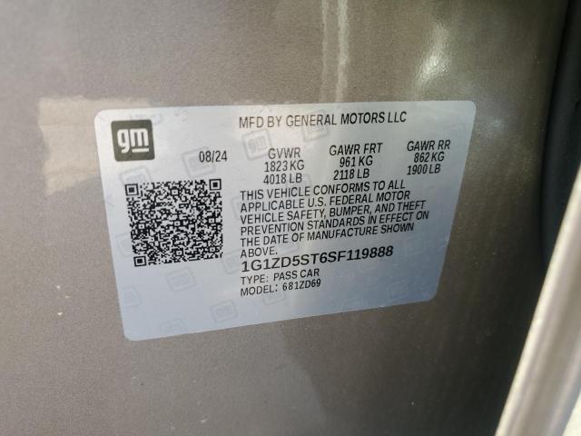 1G1ZD5ST6SF119888 - 2025 CHEVROLET MALIBU LT ბეჟი ფოტო 12