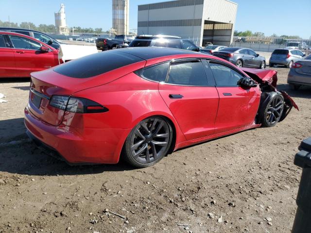 5YJSA1E54NF477202 - 2022 TESLA MODEL S წითელი ფოტო 3