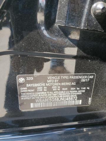 WBA8E5G58JNU45672 - 2018 BMW 320 XI BLACK photo 12