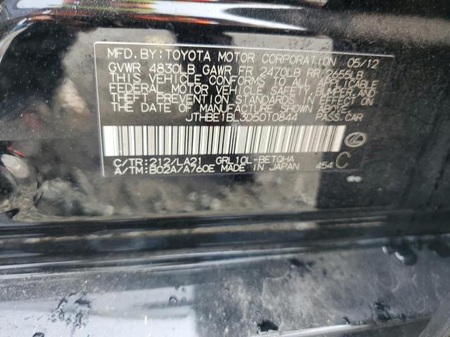 JTHBE1BL3D5010844 - 2013 LEXUS GS 350 BLACK photo 12