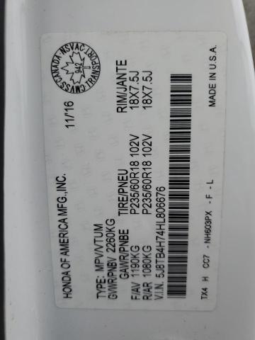 5J8TB4H74HL806676 - 2017 ACURA RDX ADVANCE WHITE photo 13