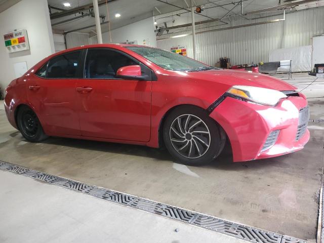 2T1BURHEXGC556172 - 2016 TOYOTA COROLLA L RED photo 4