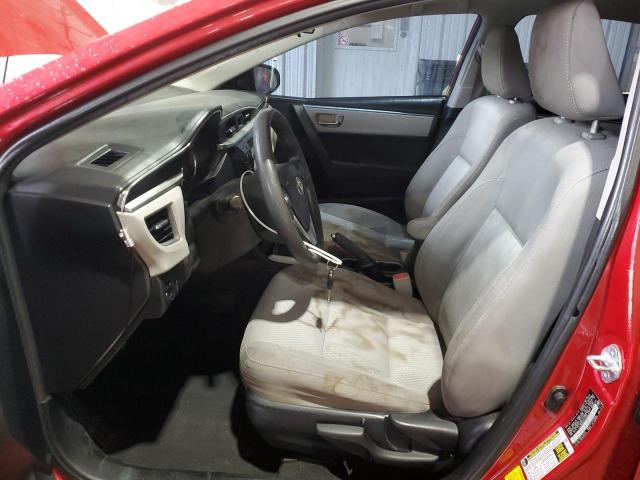 2T1BURHEXGC556172 - 2016 TOYOTA COROLLA L RED photo 7