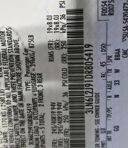 3LN6L2J91DR805419 - 2013 LINCOLN MKZ SILVER photo 10