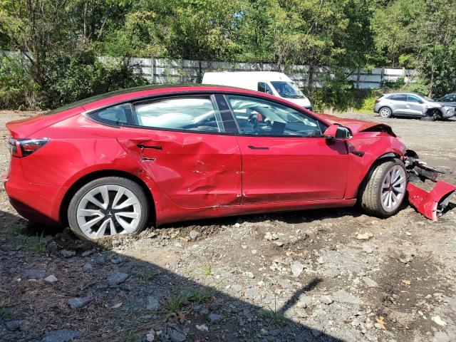 5YJ3E1EA1NF185853 - 2022 TESLA MODEL 3 Rojo foto 3
