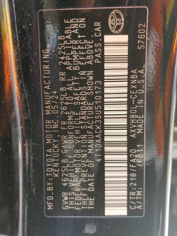 4T1DAACK3SU510173 - 2025 TOYOTA CAMRY XSE Schwarz Foto 13