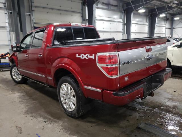 1FTFW1ET5DFB03273 - 2013 FORD F150 SUPERCREW RED photo 2