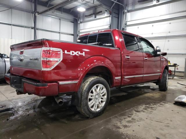 1FTFW1ET5DFB03273 - 2013 FORD F150 SUPERCREW RED photo 3