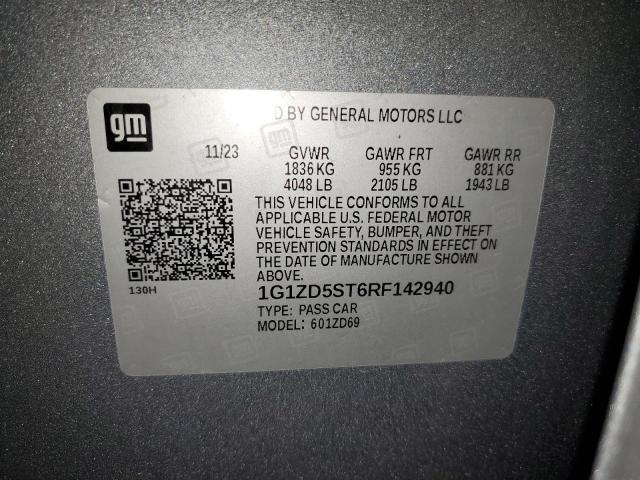 1G1ZD5ST6RF142940 - 2024 CHEVROLET MALIBU LT 灰色 照片 12