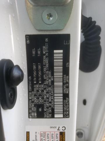 JTEBU5JR4J5490515 - 2018 TOYOTA 4RUNNER SR5/SR5 PREMIUM თეთრი ფოტო 12