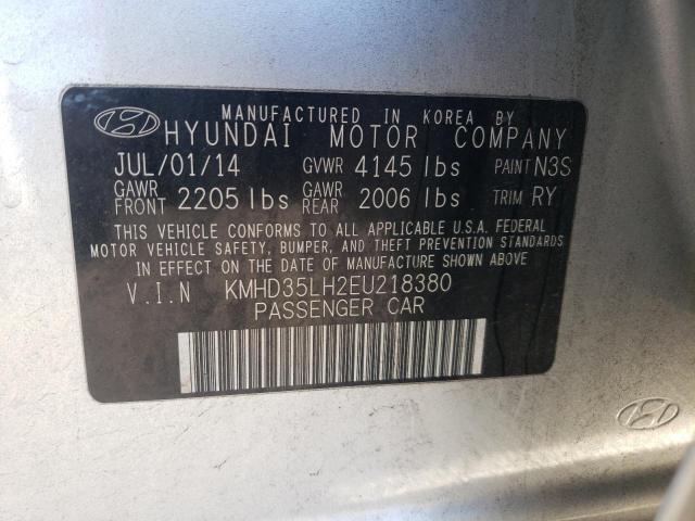 KMHD35LH2EU218380 - 2014 HYUNDAI ELANTRA GT SILVER photo 12